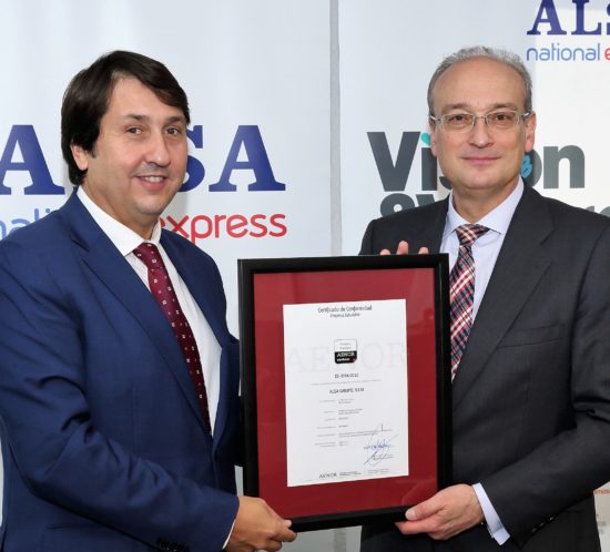 ALSA, certificada como Empresa Saludable por AENOR