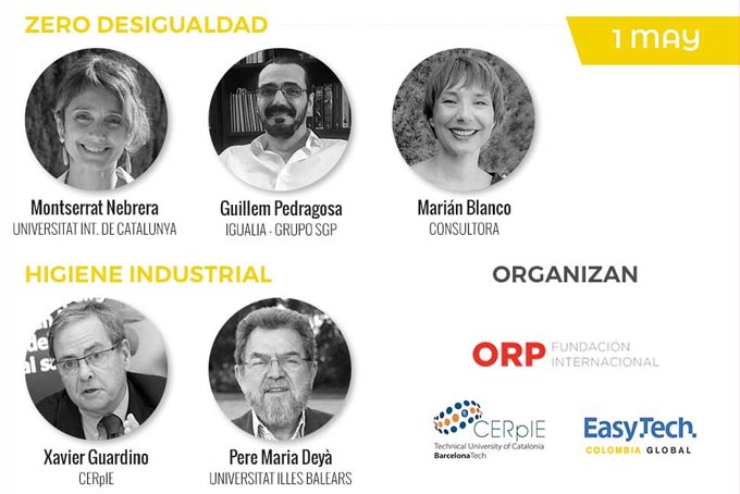 Zero Desigualdad & Vigilancia de la Salud es el eje de la jornada de cierre del primer congreso virtual sobre empresa saludable 5 Z está organizado por la fundación Internacional ORP (FIORP) y el CERpIE-Universitat Politècnica de Catalunya
