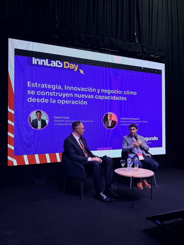 Sesión «Estrategia, innovación y negocio» del InnLab Day con Pablo Ércole y Guillermo Meneguzzi, de La Segunda Seguros