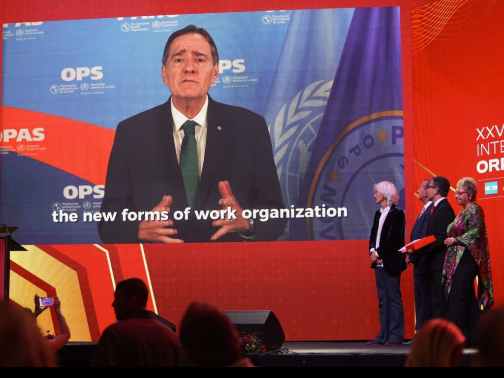 Entrega del Reconocimiento Internacional ORP 2026 a la Organización Panamericana de la Salud (OPS), que agradeció con un mensaje en vídeo, en la Noche Orpheus
